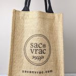 Sac à vin en toile de jute réutilisable