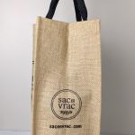 Sac à vin en toile de jute écoresponsable