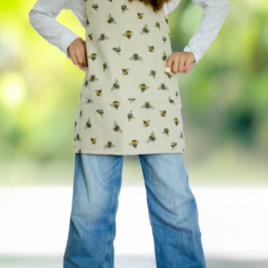 Tablier enfants motif abeilles - sac en vrac - confectionné au Québec